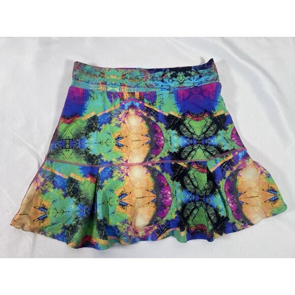 Donajo Dona Jo Sz 2 Colorful Surreal Print Pleated Tennis Pickleball Skirt Skort - Picture 7 of 7